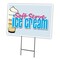 Signmission Soft Serve Vanilla Ice Yard & Stake outdoor plastic coroplast window, C-2436-Soft Serve Vanilla Ice C-2436-DS-Soft Serve Vanilla Ice - alternate 1